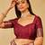 Wine woven zari banarasi saree with unstitched blouse piece