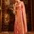 Peach woven zari banarasi saree