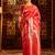 Red woven zari art silk banarasi saree