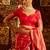 Red woven zari art silk banarasi saree