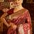 Maroon woven zari banarasi saree