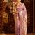 Lavender woven zari art silk banarasi saree