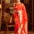 Red woven zari art silk banarasi saree