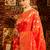 Red woven zari art silk banarasi saree