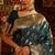 Turquoise blue ethnic motifs woven zari banarasi saree