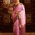 Lavender striped zari banarasi saree