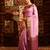 Lavender striped zari banarasi saree