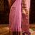 Lavender striped zari banarasi saree