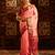 Pink woven zari art silk banarasi saree