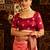 Pink woven zari art silk banarasi saree