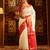 Cream woven zari banarasi saree