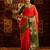 Red women floral woven zari art silk designer banarasi saree