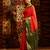 Red women floral woven zari art silk designer banarasi saree