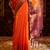 Orange ethnic motifs zari banarasi saree