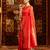 Red women's woven zari art silk banarasi saree