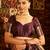 Wine woven zari banarasi saree