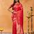 Fuchsia floral woven zari banarasi saree