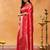Fuchsia floral woven zari banarasi saree