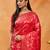 Fuchsia floral woven zari banarasi saree