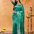 Teal woven zari banarasi saree