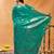 Teal woven zari banarasi saree