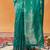 Teal woven zari banarasi saree