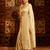 Cream woven zari banarasi saree