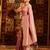 Lavender women  woven zari art silk banarasi saree