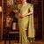 Olive green woven zari art silk banarasi saree