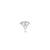 Tricolor triangle silver nose pin