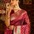 Magenta ethnic motifs zari designer banarasi saree
