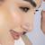 Tricolor triangle silver nose pin