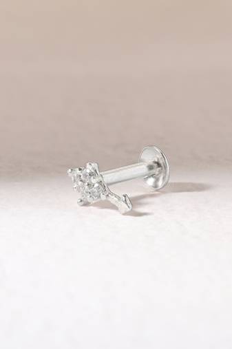 Silver arrow nose pin