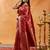 Red floral woven zari banarasi saree