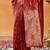 Red floral woven zari banarasi saree