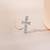 Cross charm silver nose pin
