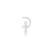 Cross charm silver nose pin