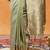 Olive green ethnic motifs woven zari art silk banarasi saree