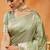 Olive green ethnic motifs woven zari art silk banarasi saree