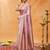 Peach woven ethnic motifs zari banarasi saree