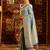 Teal woven ethnic motifs zari banarasi saree