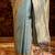 Teal woven ethnic motifs zari banarasi saree