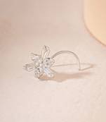 Frosted snowflakes nose pin