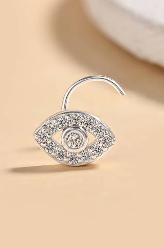 Guardian eye silver nose pin