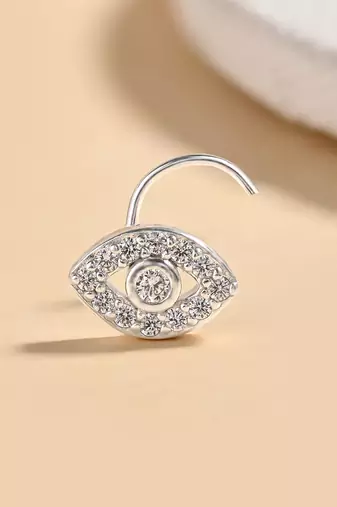 Guardian eye silver nose pin