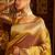 Mustard woven zari banarasi saree