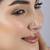 Criss cross nose pin