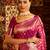 Magenta woven zari banarasi saree