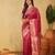 Magenta ethnic motifs zari art silk designer banarasi saree