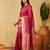 Magenta ethnic motifs zari art silk designer banarasi saree